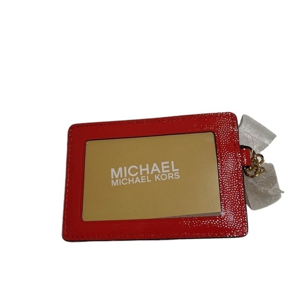 Michael Kors NWT Chain Studded ID Wallet Sangria Red - Picture 4 of 5